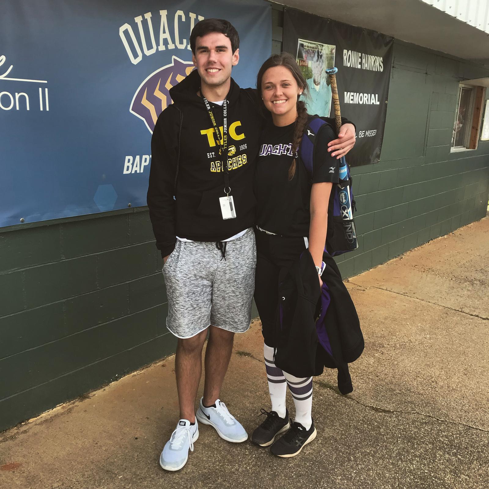 Bryan's first OBU softball game in 2018! :)