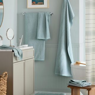 Everyday Textured Windowpane 6-Piece Bath Towel Set