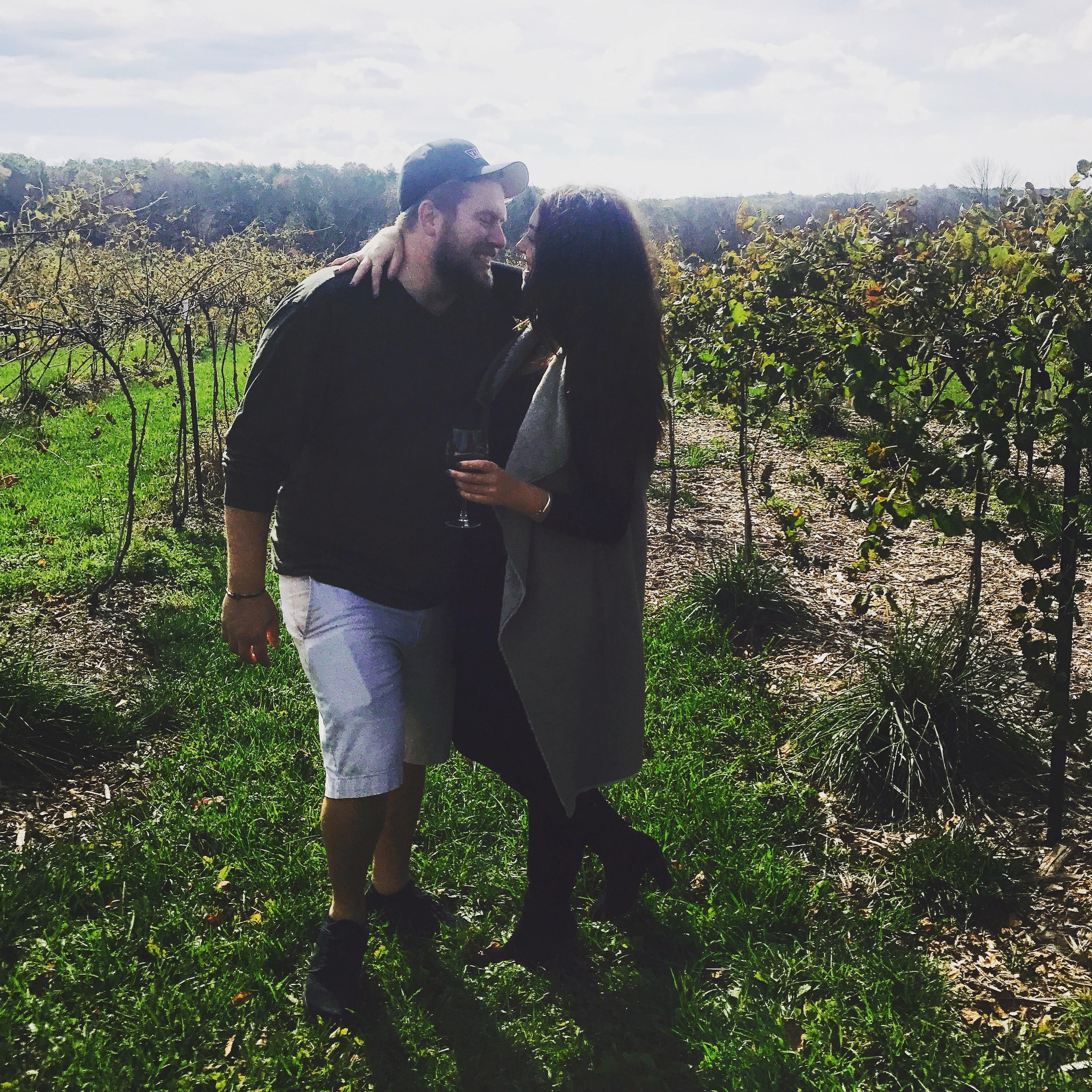 Mountain View Vineyard in the Poconos. Totally not posing here or anything...