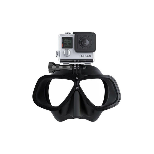 OCTOMASK - Frameless Dive Mask w/Mount for All GoPro Hero Cameras for Scuba Diving, Snorkeling, Freediving