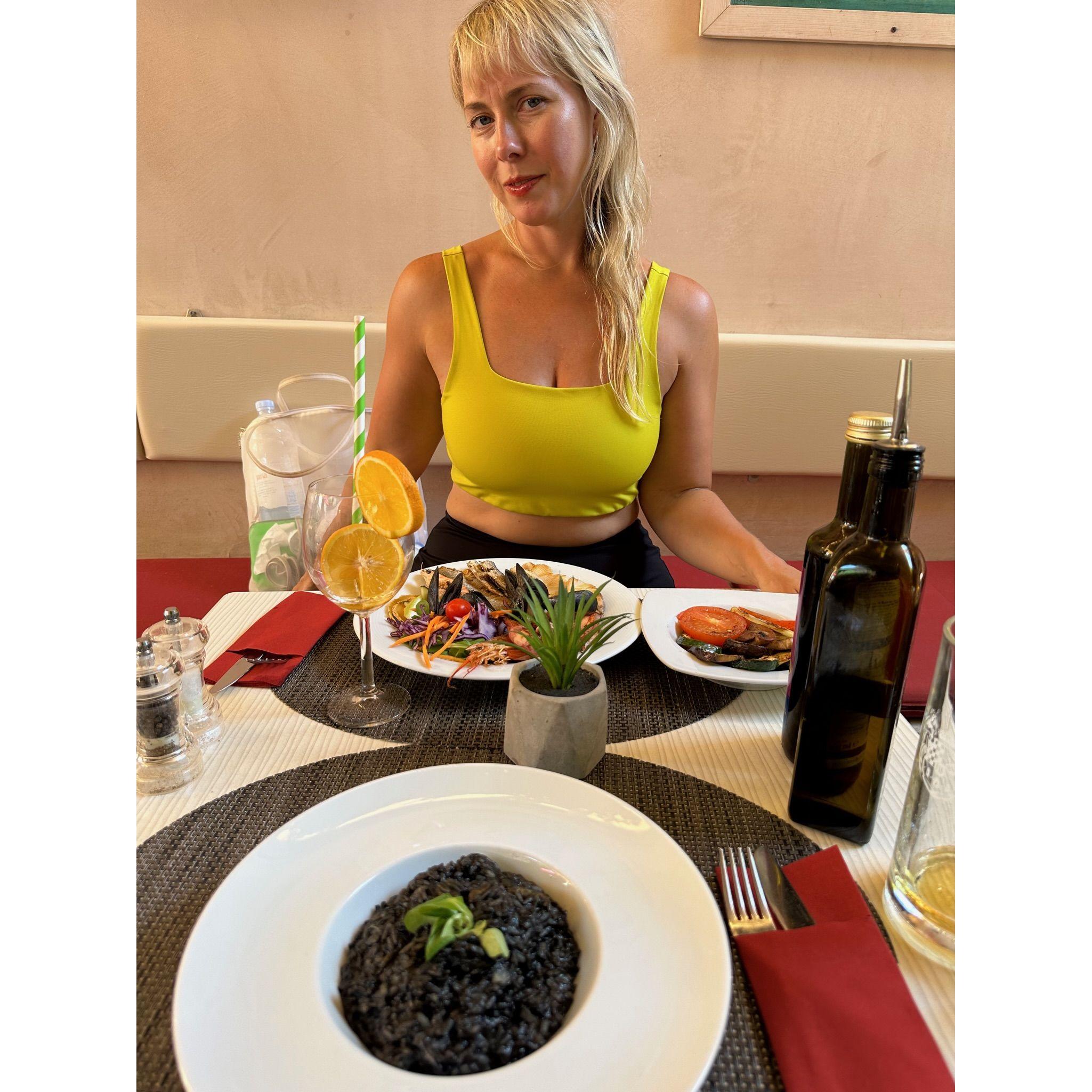 Seafood platters in Dubrovnik