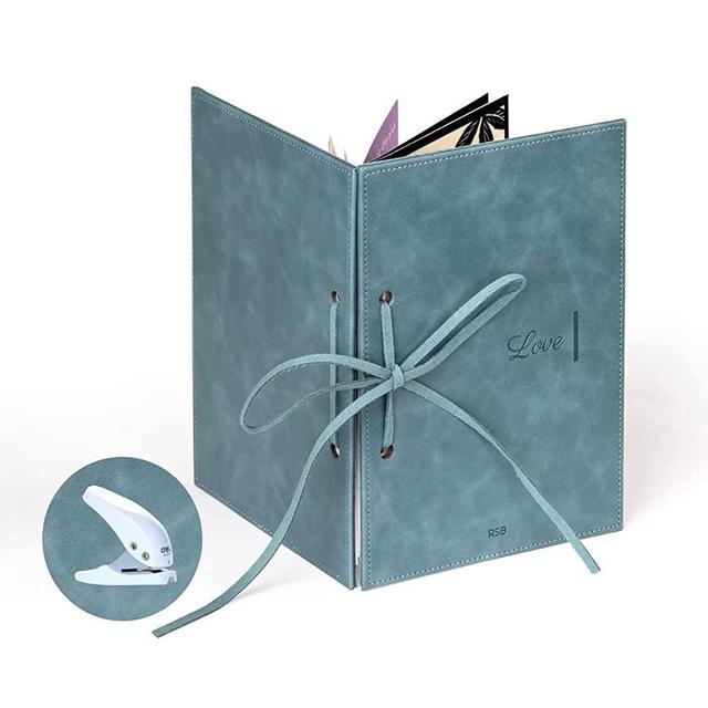 SIMPLY RSB Greeting Card Organizer Kit, Premium Vegan Leather, Transform Your Greeting Cards into a Forever Greeting Card Binder, Greeting Card Book, Greeting Card Holder and Greeting Card Keeper