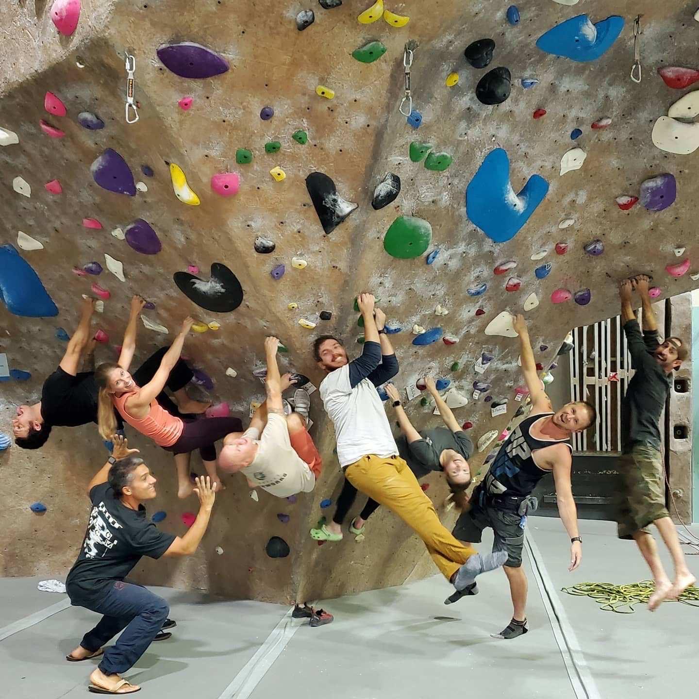 "Hanging" out with our climbing crew one last time before moving away!