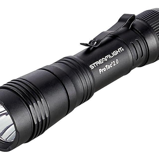 Streamlight 89000 ProTac 2.0 2000-Lumen Rechargeable Tactical Flashlight with USB C Cable, and Holster, Box, Black