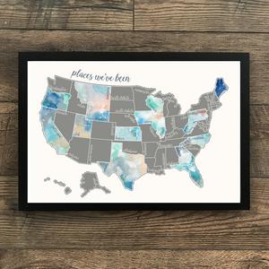 Dreamer - Silver US Scratch Off Map
