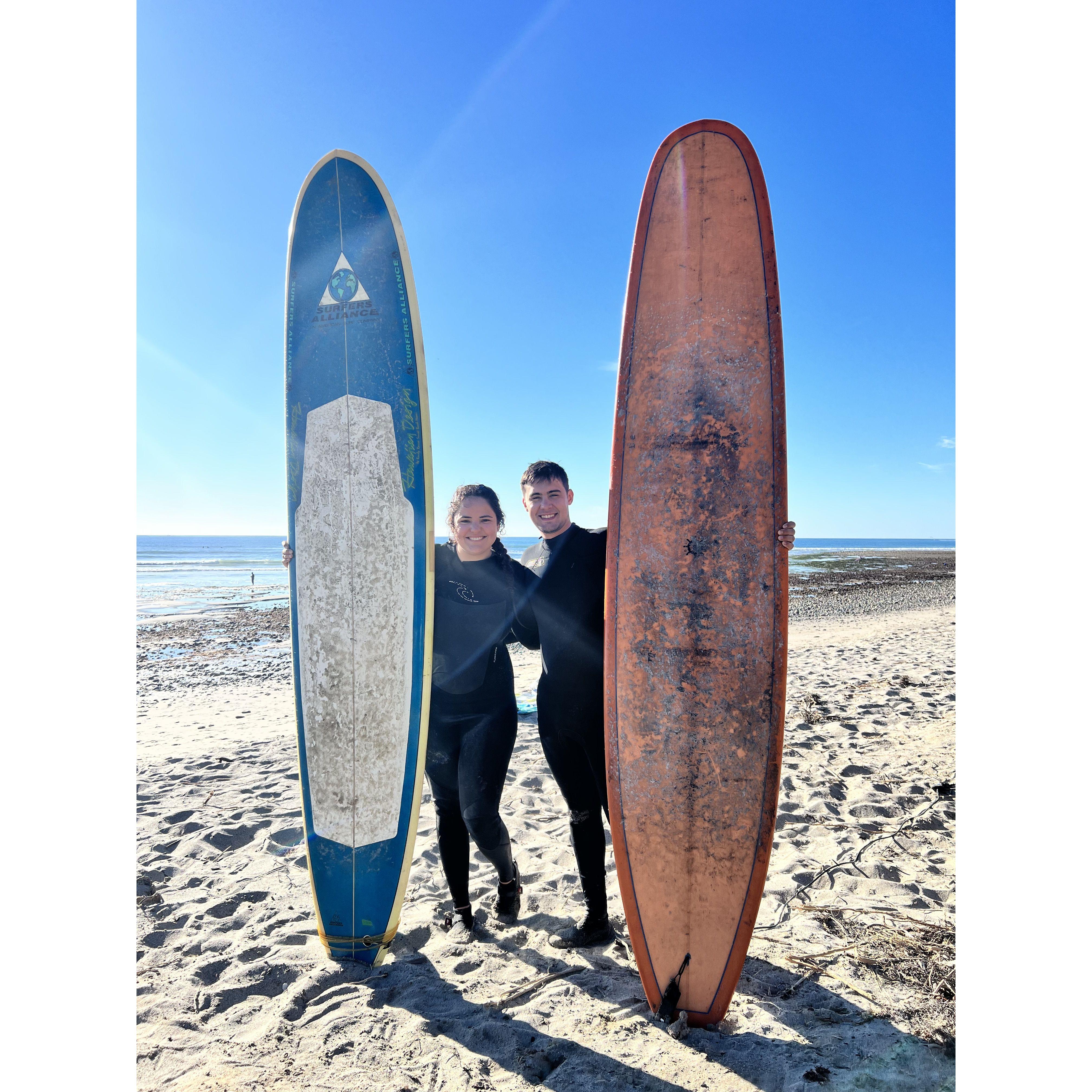 Daniel's first Surf Camp trip! He is a natural. 1/12/2024