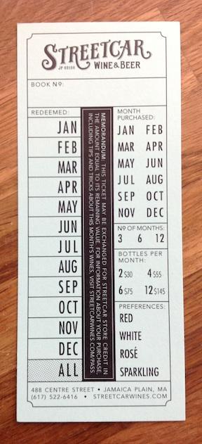 Streetcar Wine Pass