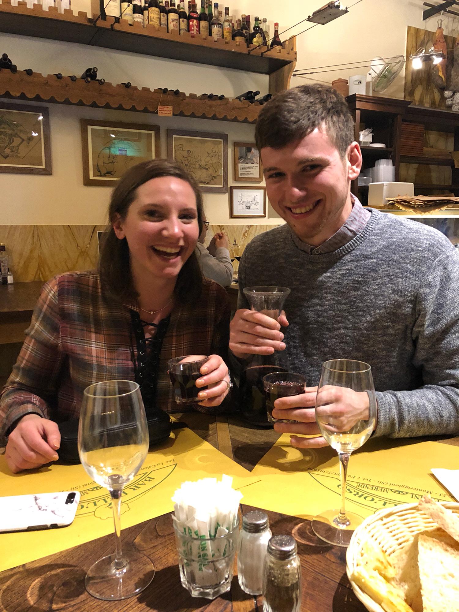Celebratory dinner post engagement!