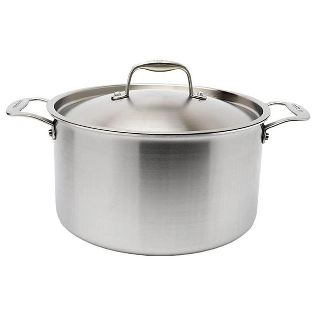 Made In Cookware - 8 Quart Stock Pot With Lid - Stainless Clad 5 Ply Construction - Induction Compatible - Made in Italy - Professional Cookware