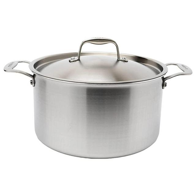 Merten & Storck Tri-Ply Stainless Steel 14 Piece Cookware Pots & Pans  Set,Professional Cooking,Multi Clad,Measurement Markings,Drip-Free Pouring  Edges,Durable Glass Lids,Induction,Oven&Dishwasher Safe