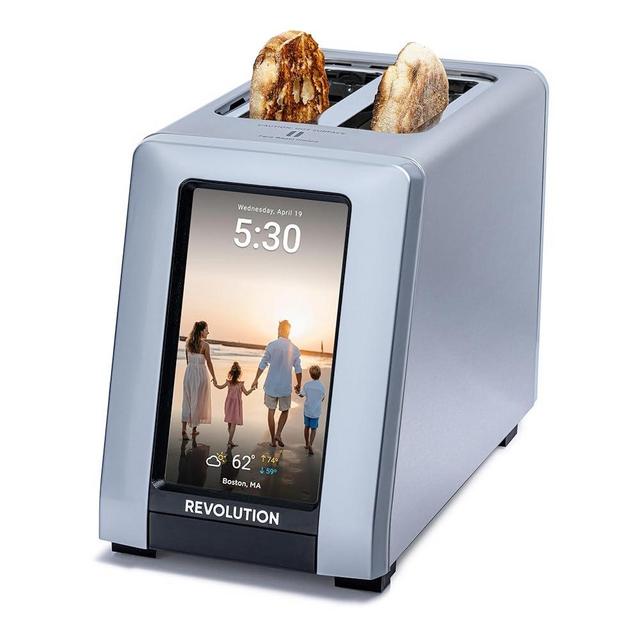 Revolution R180 Connect Plus 2-Slice Touchscreen Toaster – Connected Smart Toaster w/Patented InstaGLO 2.0 Technology, Toastie Press Mode, Digital Picture Frame – Toast Bread, Bagels, Waffles & More