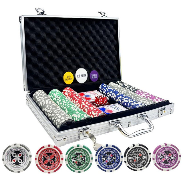 AIBETOMG Poker Chips with Numbers,Poker Chips Set with Aluminum Travel Case,11 Gram Casino Poker Set for Texas Holdem, Blackjack