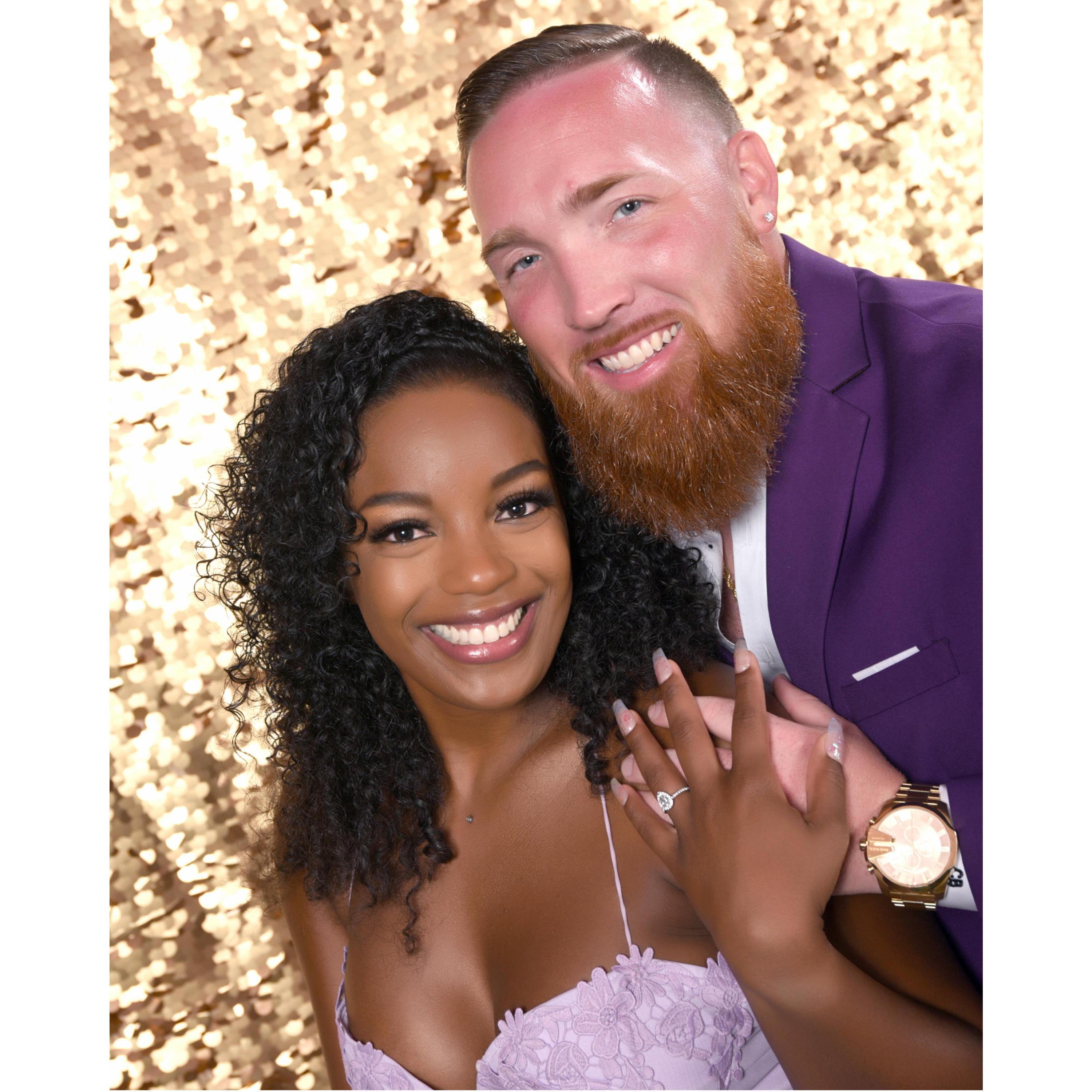 This photo was taken moments after Chris proposed.