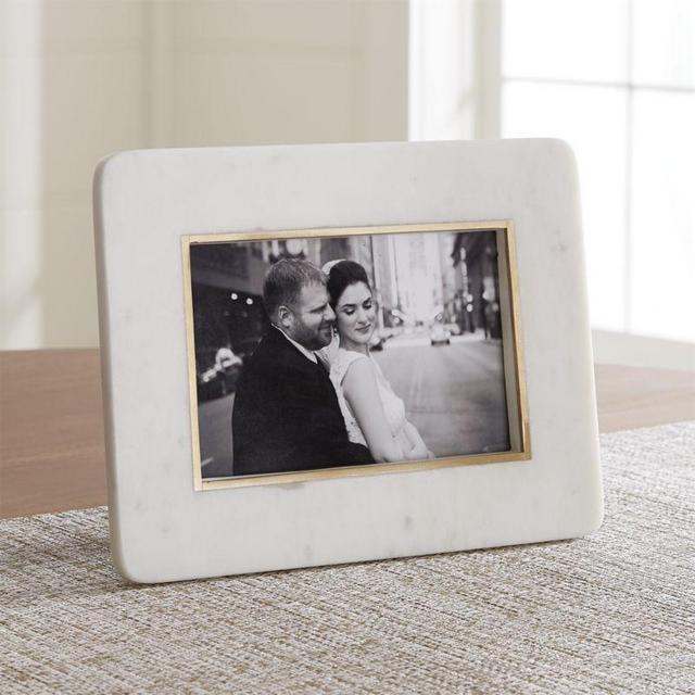 5"x7" White Marble Picture Frame