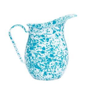 Splatter Large Pitcher in Turquiose