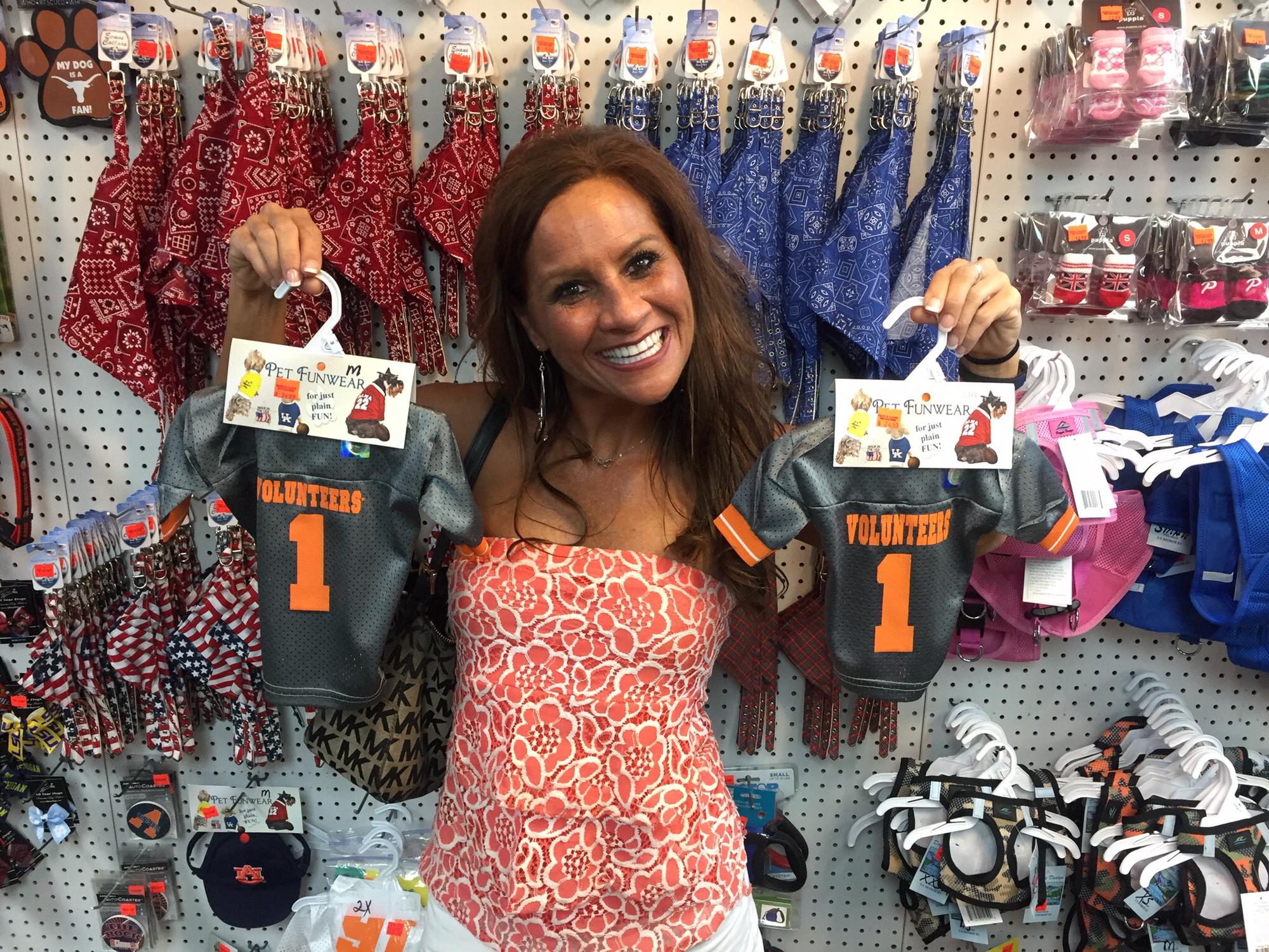 Getting UT outfits for all our babies. 🐶❤️🐶