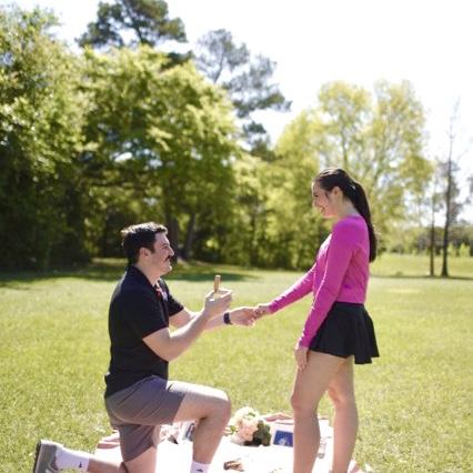 Got engaged on TC Jester disc golf course