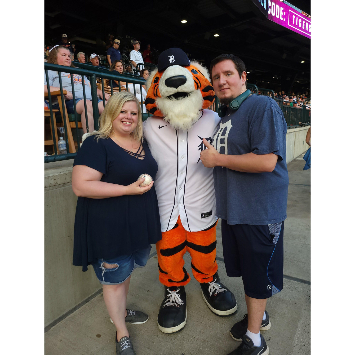 Devin's first Tigers game!