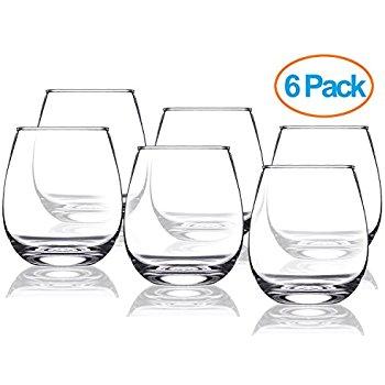 Arc International Luminarc Cachet/Perfection Stemless Wine Glass, 15-Ounce, Set of 6