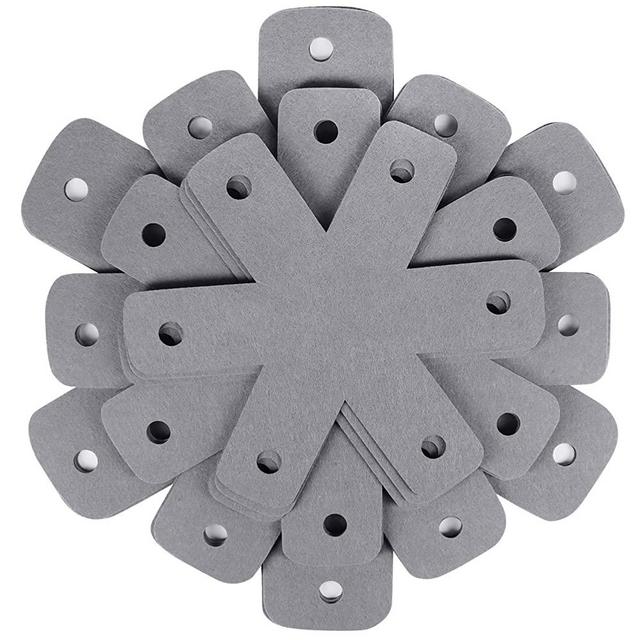 BYKITCHEN Pan Pot Protectors, Set of 12 and 4 Different Sizes, Larger & Thicker Gray Pan Separator Pads, Pan Protectors for Stacking and Protecting Your Cookware