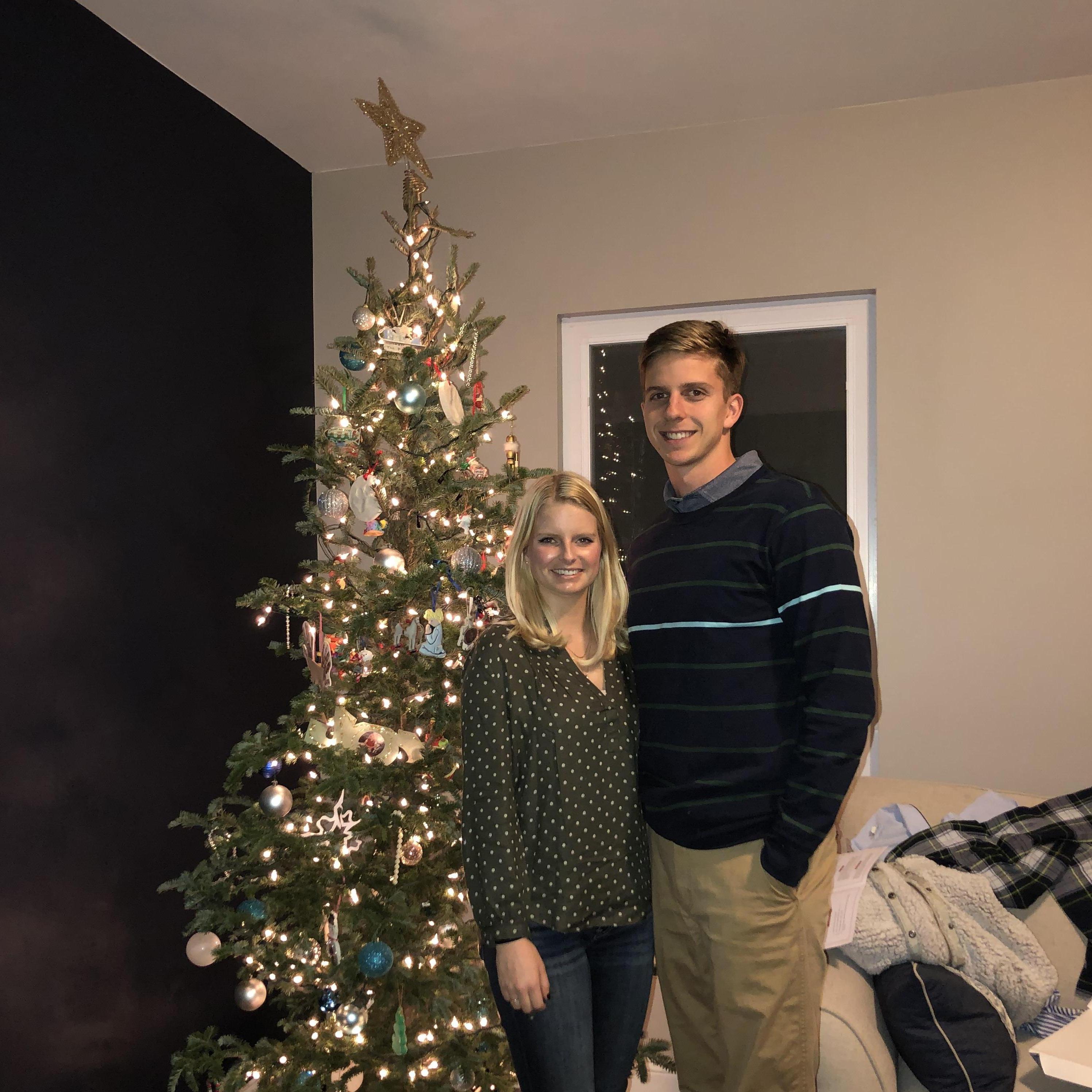 He wasn't taller than the tree that year!