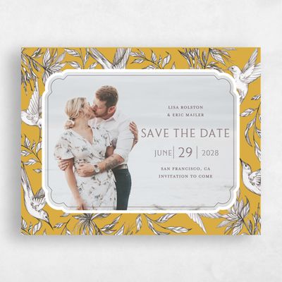 Mustard, Yellow Wedding Save the Date - Brenton Photo