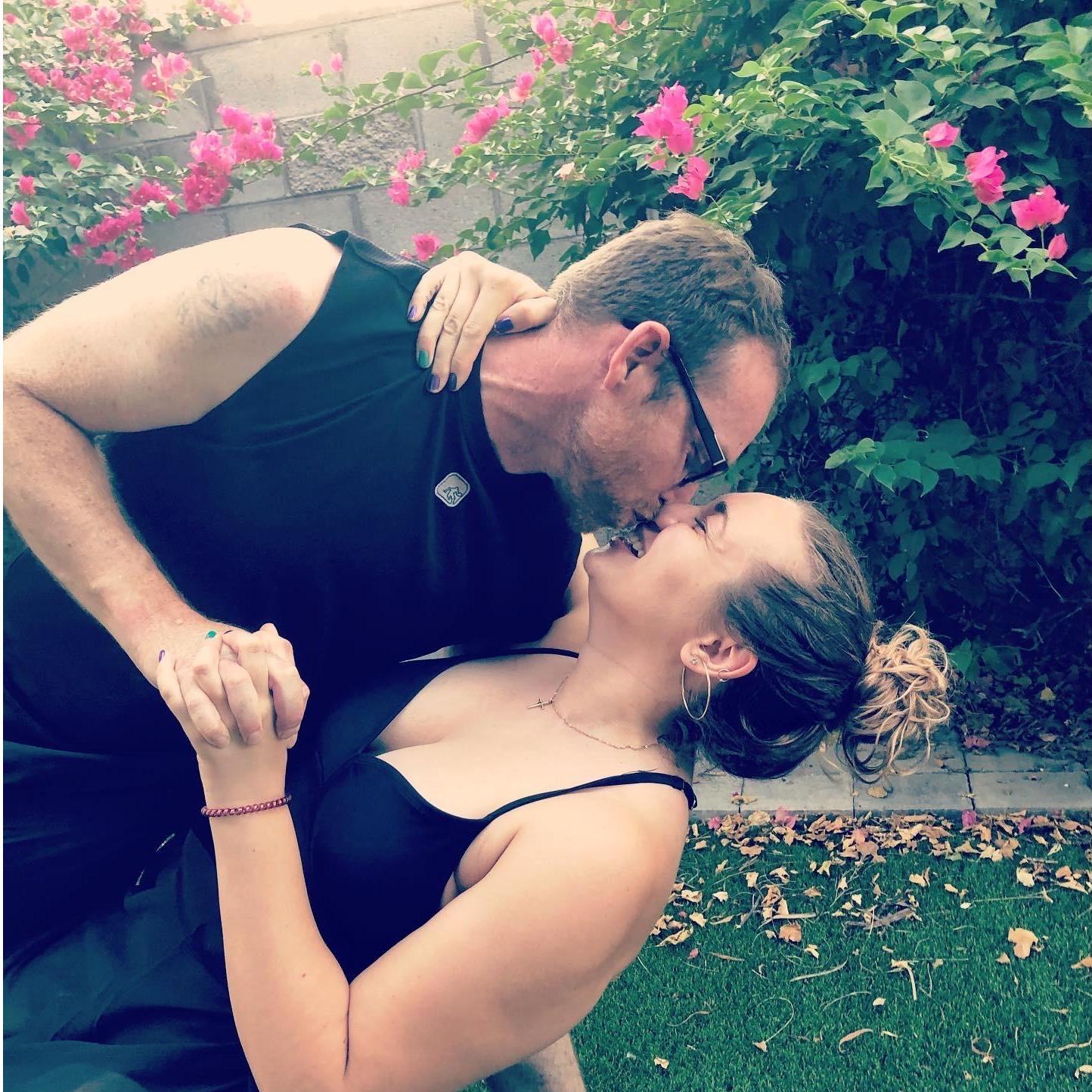 Celebrating Vanessa's birthday.