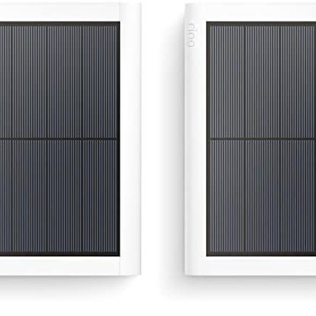 Ring Solar Panel (2nd Generation), 4W for Outdoor Cam (Stick Up Cam), Stick Up Cam Pro, Spotlight Cam Plus, Spotlight Cam Pro - White (Pack of 2)