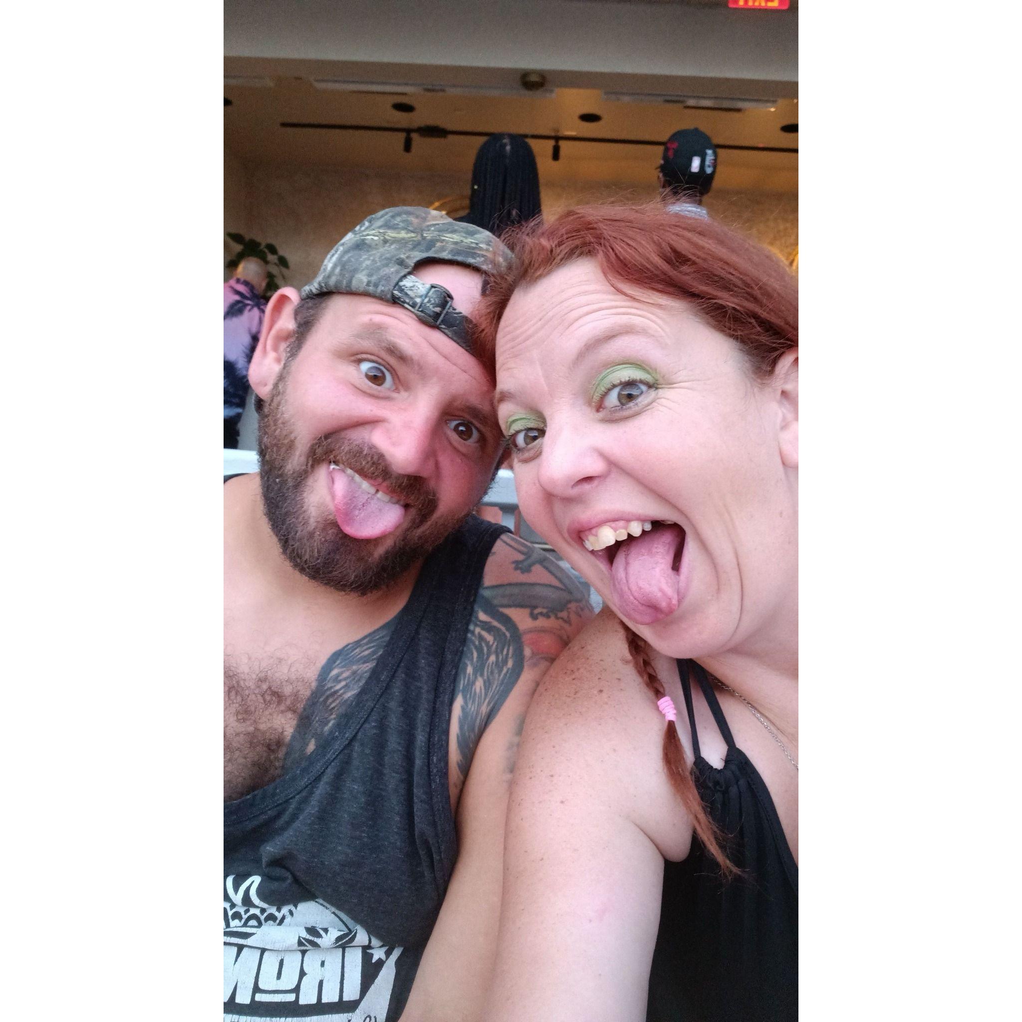 Being silly at the Jelly Roll Concert!