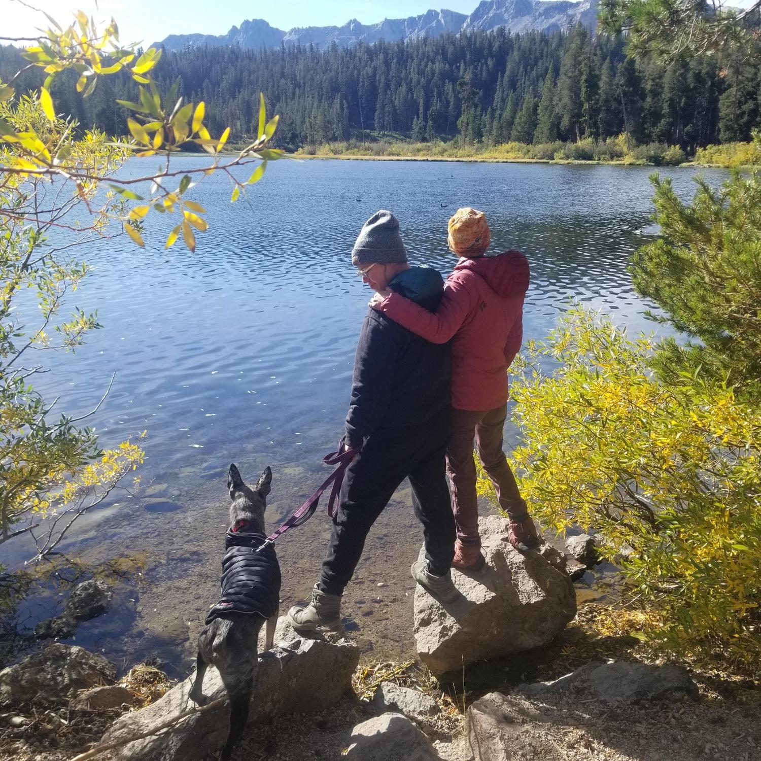 mammoth lakes, Nubi's first camping trip