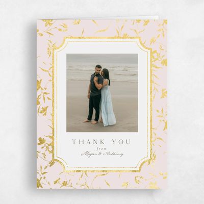 Light Mauve, Pink Wedding Thank You - Vasara Photo Foil