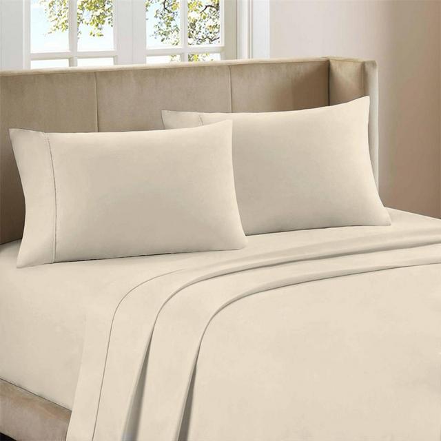 King 400 Thread Count Wrinkle Free Cotton Sheet Set Ivory - Purity Home