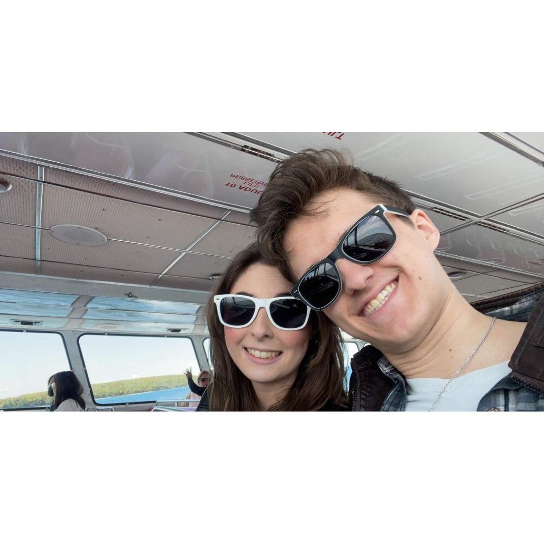 On the ferry to Mackinac Island!