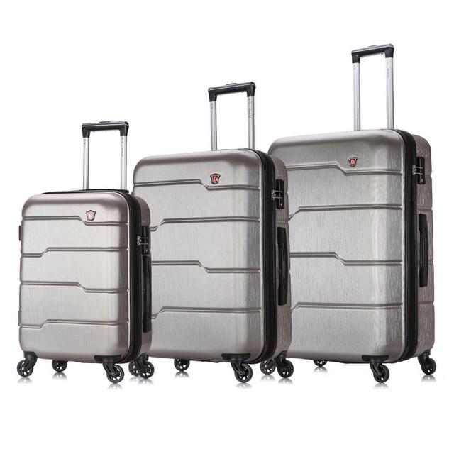 DUKAP® Rodez 3-Piece Hardside Spinner Luggage Set in Charcoal