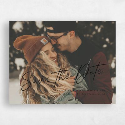 Black Wedding Save the Date - Gemma Photo