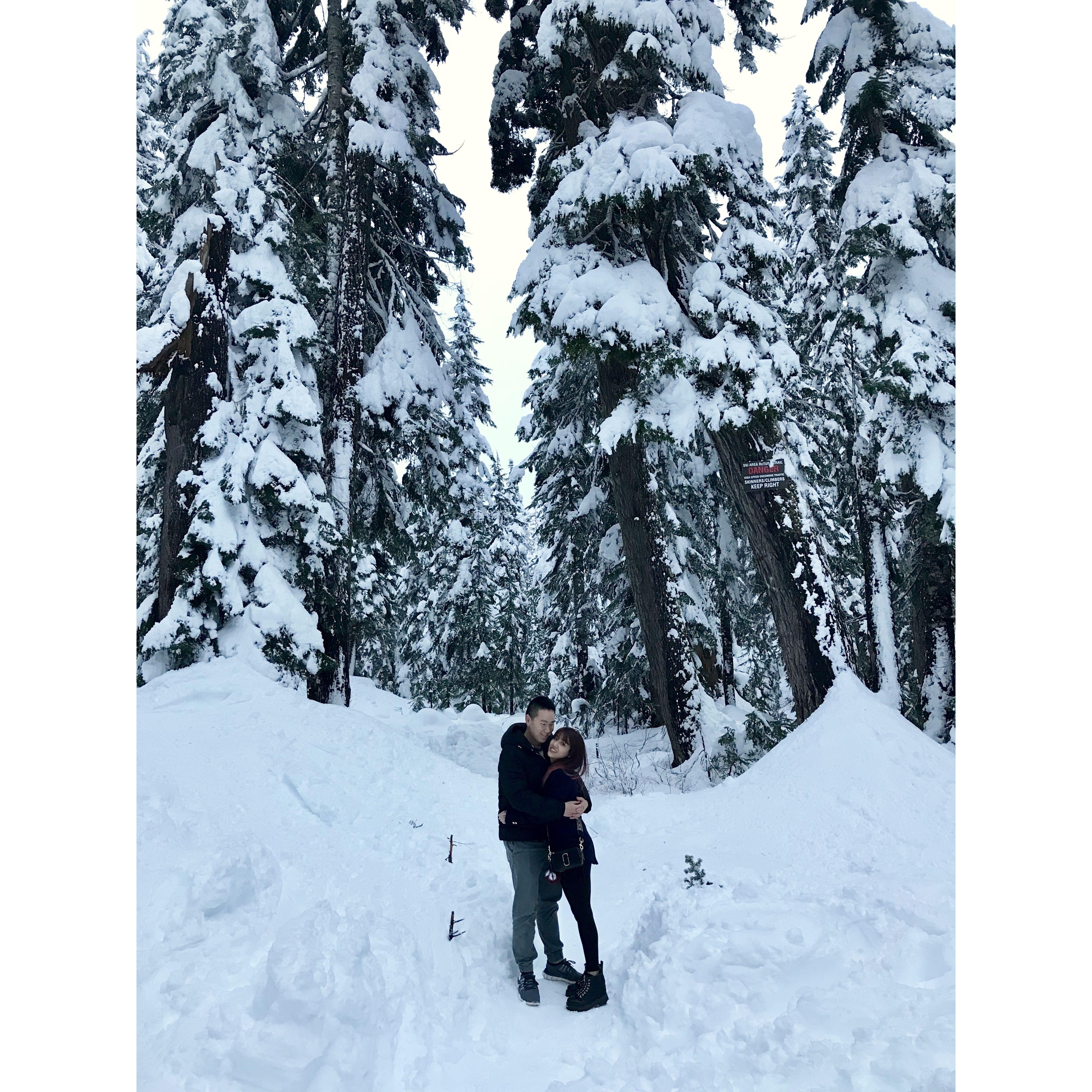 Our first snowfall together—magical moments shared