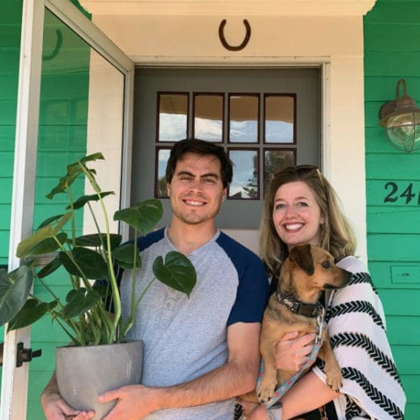 Our first picture as homeowners!
