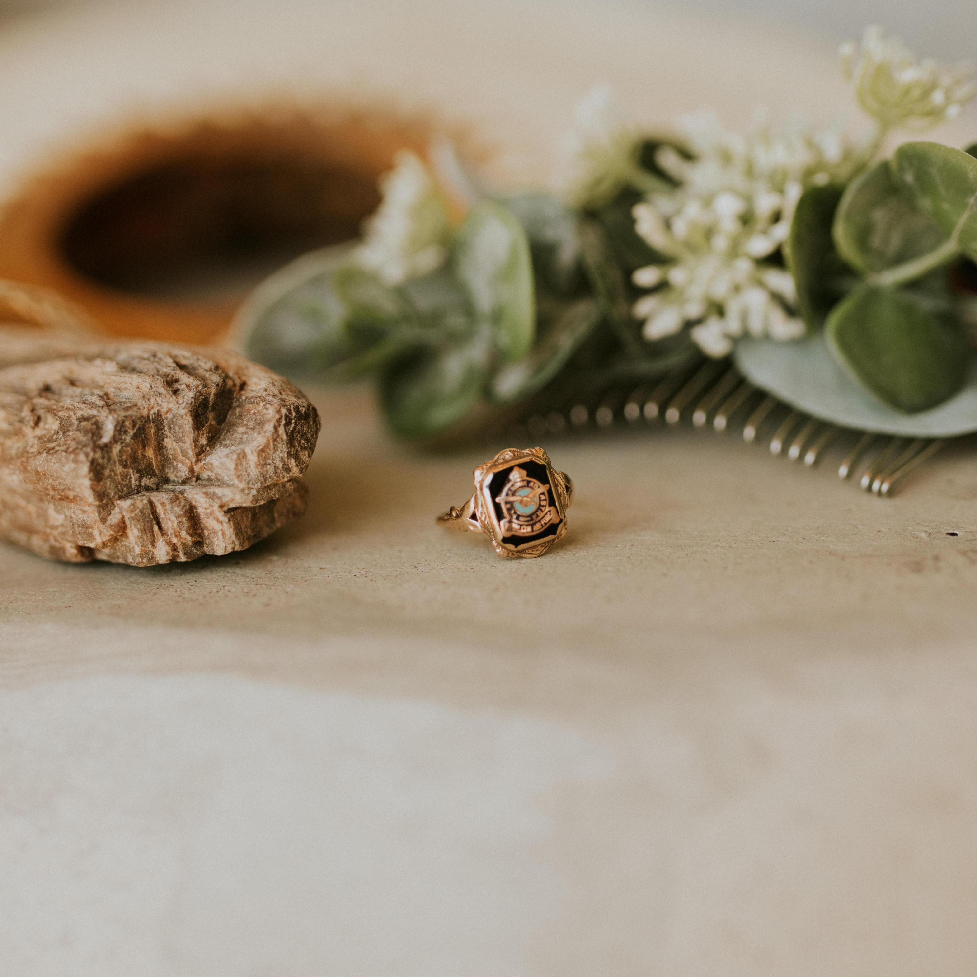 My great Aunt Mary's Air Force ring that I wore during the ceremony (and on all special days)