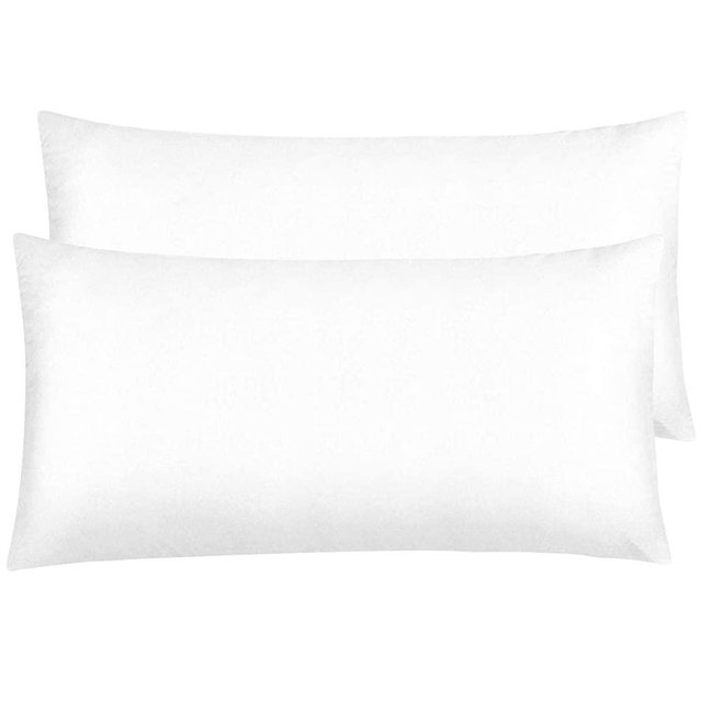 NTBAY Zippered Satin Pillow Cases for Hair and Skin, Luxury King Hidden Zipper Pillowcases Set of 2, 20 x 36 Inches, Pure White