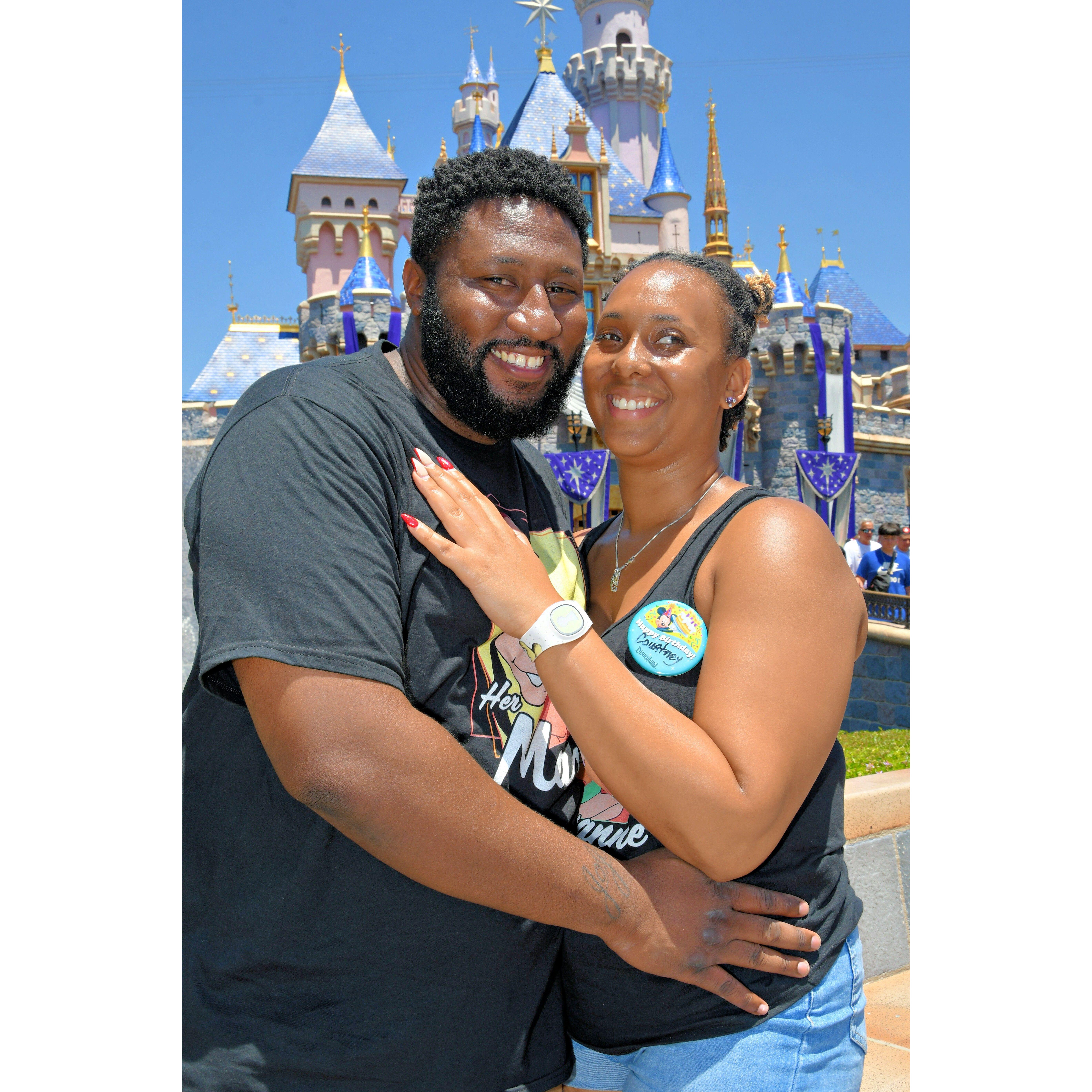 Luther took Courtney on her first trip to Disneyland.