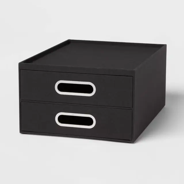 Canvas Desk Drawer Organizer Black - Brightroom™