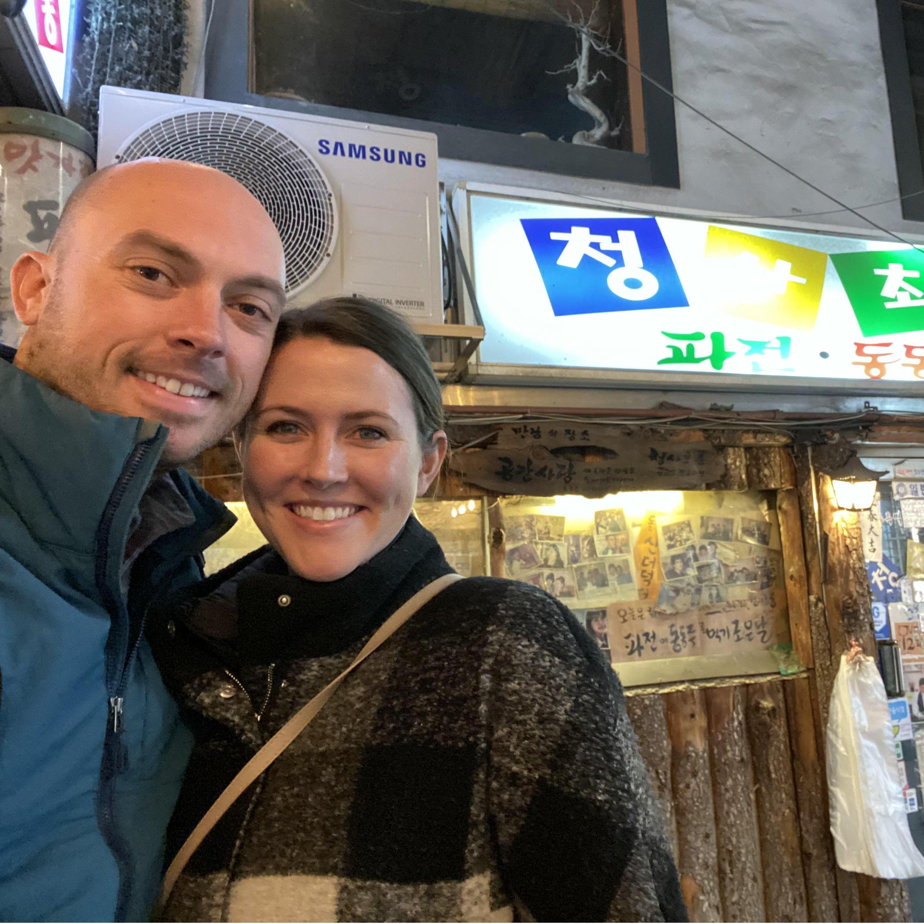 Our favorite little restaurant in Morgan's old neighborhood in Seoul, South Korea - Nov, 2019