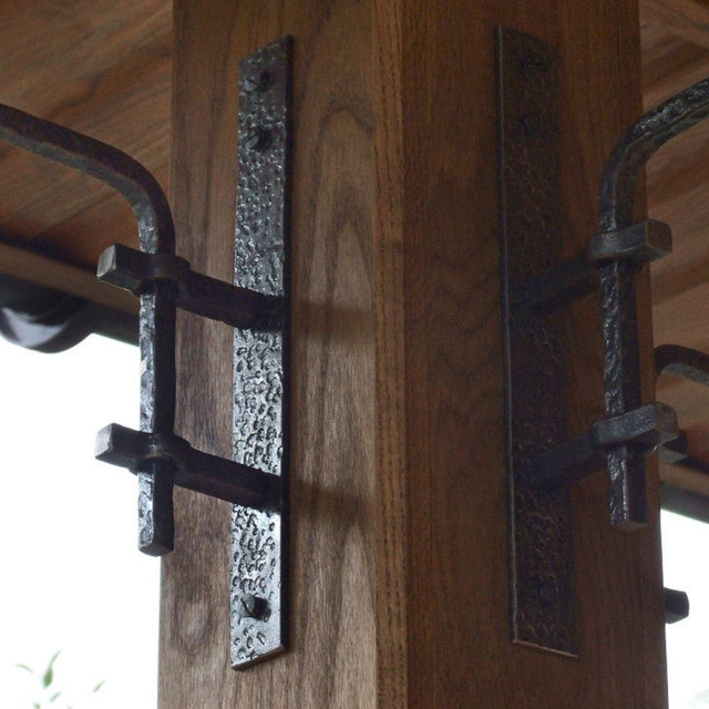 Hand forged metal plant hanger holds up to 15 lbs Decorative indoor outdoor fancy hammered hook clothes hangers for hooks and fixtures