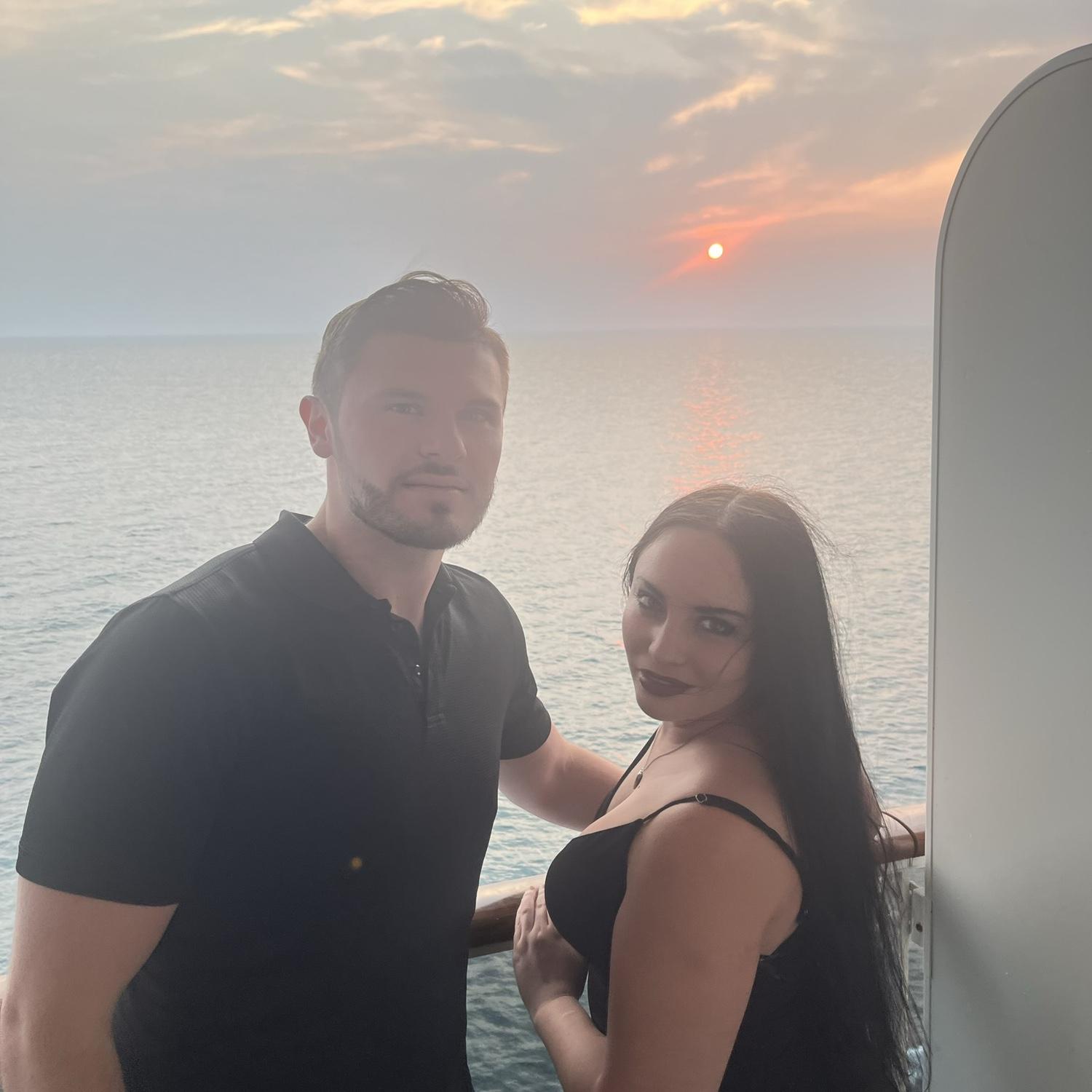 Izabella and Konnor’s first cruise together ! Sailing towards the Bahamas !