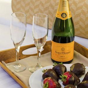 Welcome Champagne + Strawberries