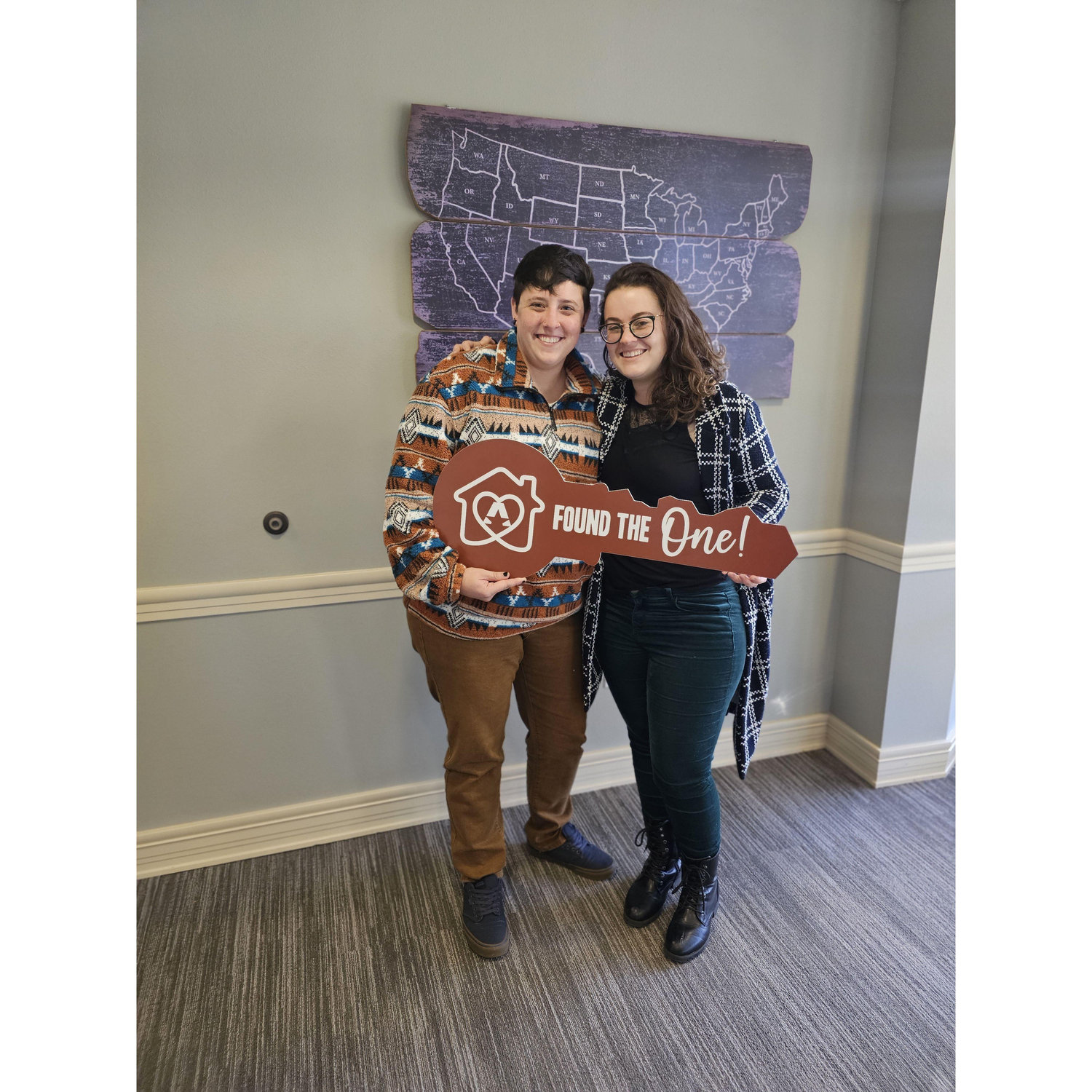 Singing the papers for our first home together!