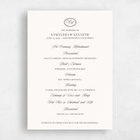 Beige Wedding Program - Cillian