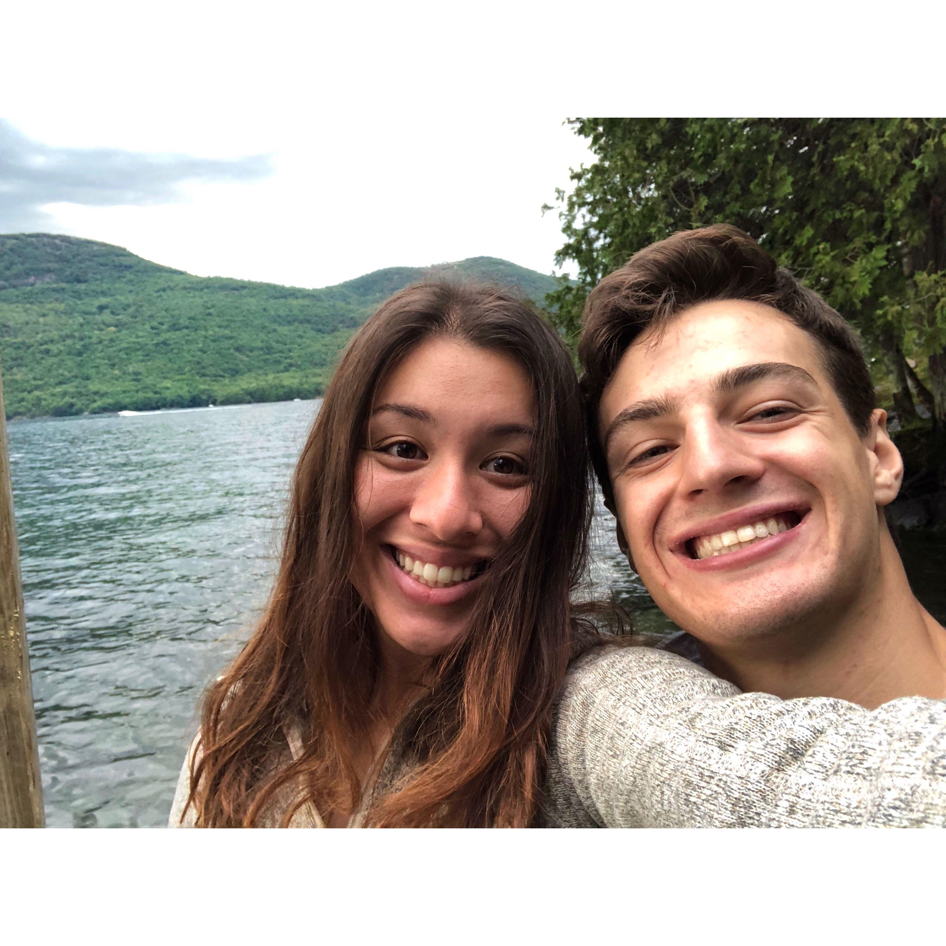 Our overnight hike through Lake George, NY. We backpacked and camped right on the lake!