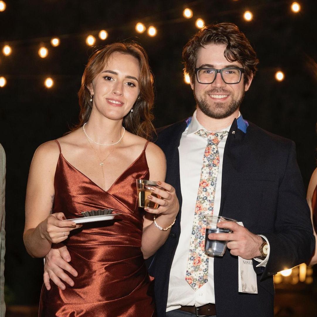 2024. A fun photo from a truly fun night at Sarah's friend and bridesmaid's (Lexi) wedding. Christian, Sarah's bridesmaid, Mack, and Sarah all went for a walk to see the Denver skyline shortly after.