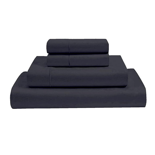 MyGiza Sheets Queen Size Bed Sheets Set to Fit Upto 18 Inches Deep Mattress (4 Pcs) Slate Grey